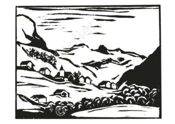 Postkarte «Medels» aus der Reihe «Berg+Tal»