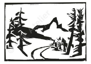 Postkarte «Einshorn» aus der Reihe «Berg+Tal»