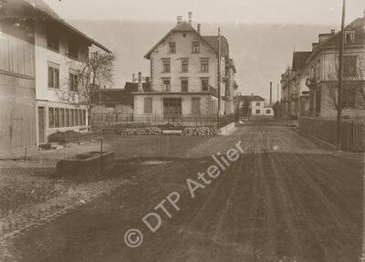 Postkarte - An der Poststrasse in Uster um 1904/05