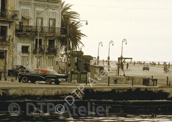 Postkarte «Am Hafen  - Avenida del Puerto, La Habana, Cuba 1991» aus der Reihe «Land+Leute»