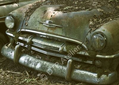 Postkarte «Plymouth - Limousine» aus der Reihe «Technik + Natur»