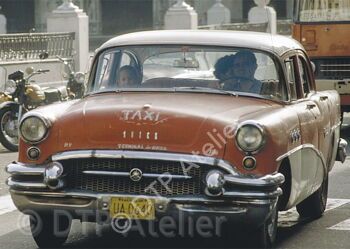 Postkarte «Taxi - Santiago de Cuba, 1989» aus der Reihe «Land+Leute»