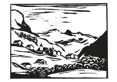 Postkarte «Medels» aus der Reihe «Berg+Tal»